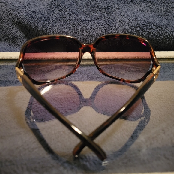 Oversized retro sunglasses, brown & black, NWOT - Picture 2 of 3